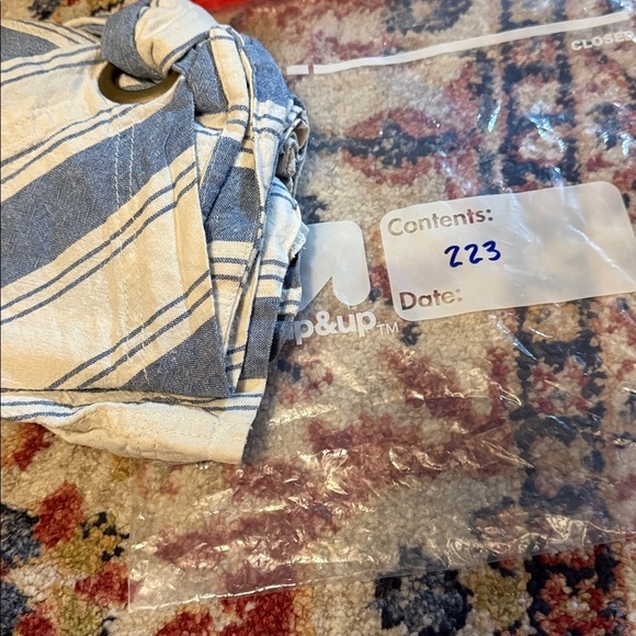 Free People Tuscan Sunrise Mini Striped Skirt, Blue Canvas Combo, Size 8 - Picture 7 of 7